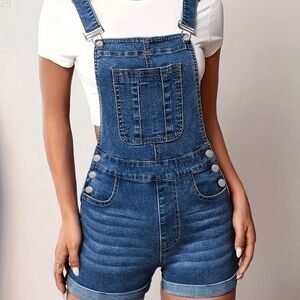 Denim Blue Women's Overalls